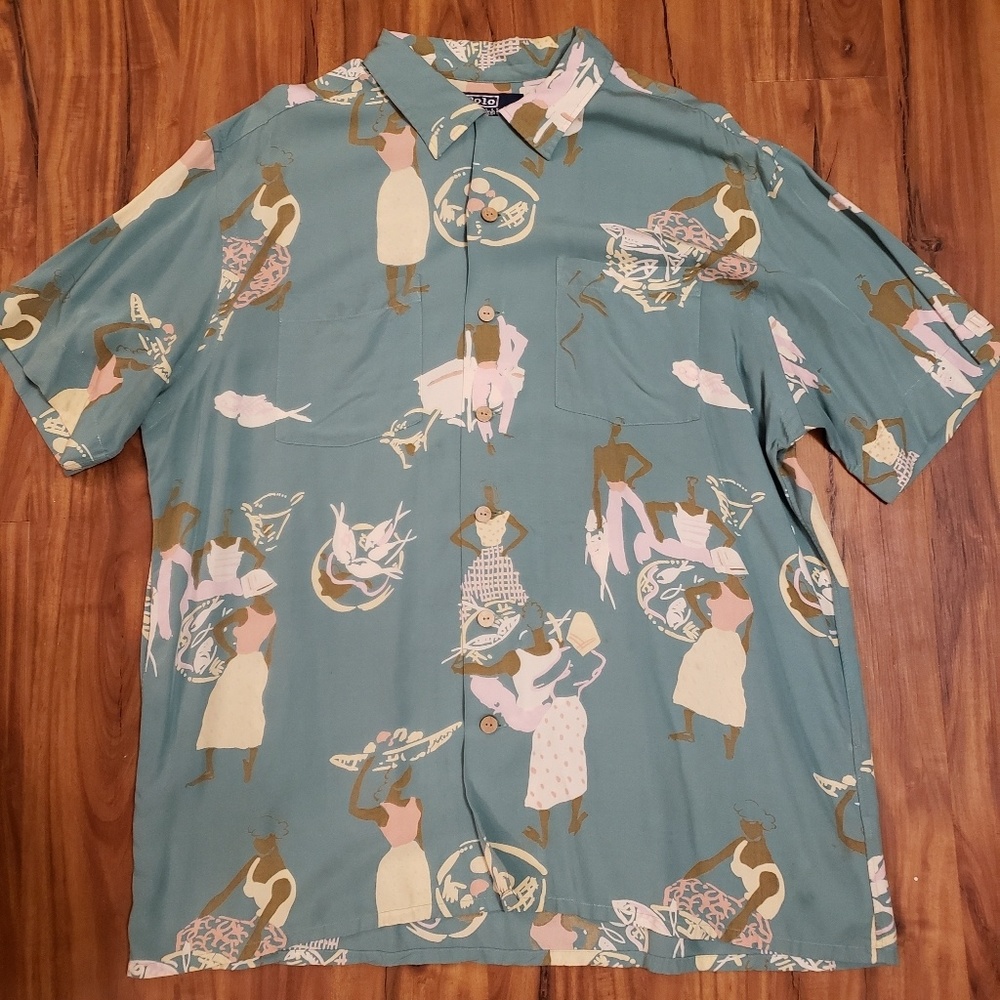 Polo Ralph Lauren vintage 100% viscos shirt